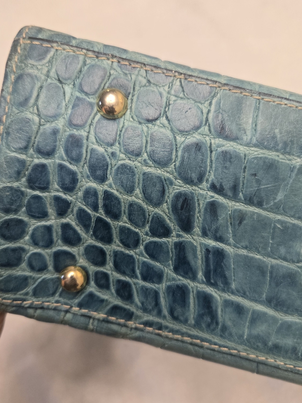 Dooney Bourke Croc-Embossed Tote Bag with Top Handles - Picture 13 of 15